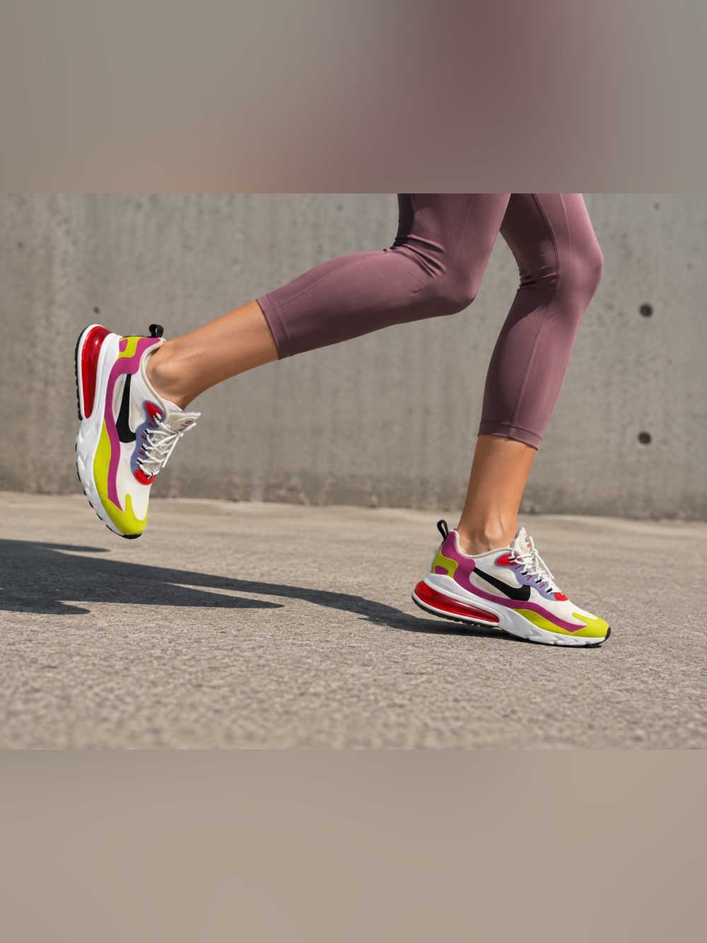 Nike Air Max 270 React White Pink Yellow